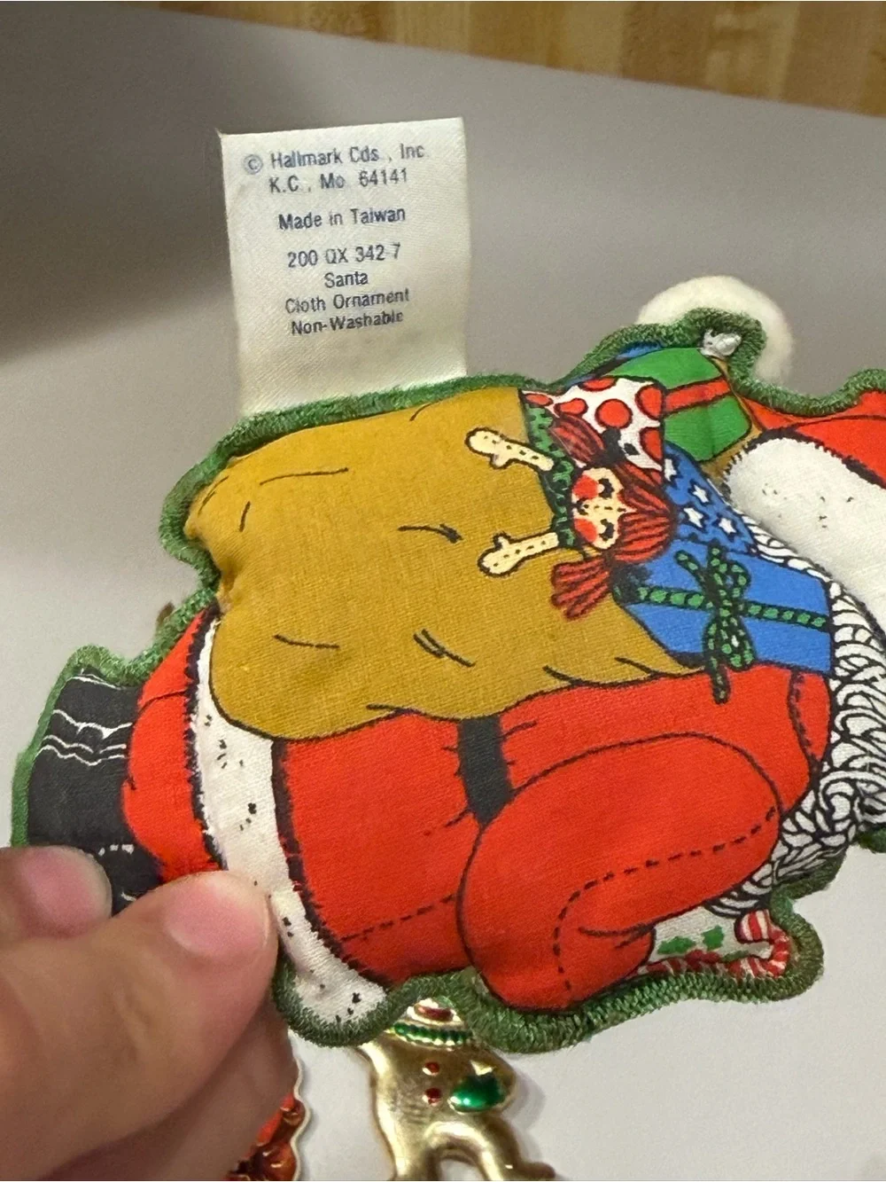 Vintage Christmas Kids Toy Ornament Set - Green, Red, Gold, White lot